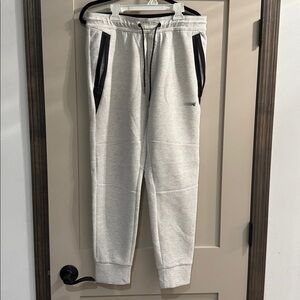 American Eagle Outfitters Light Gray Joggers with Black Details